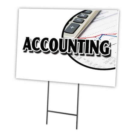 Signmission Accounting Yard Sign & Stake outdoor plastic coroplast window, C-1216-DS-Accounting C-1216-DS-Accounting